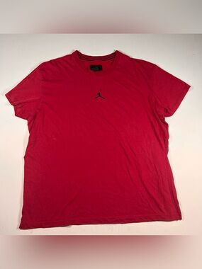 Jordan Shirt Men's 3XL Red Center Logo Jumpman Basketball Tee Distressed